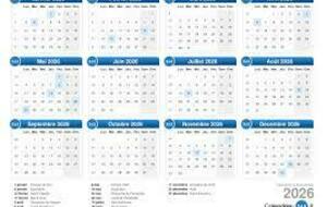 Calendrier départemental 2026