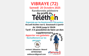 Rando Téléthon à Vibraye (72)