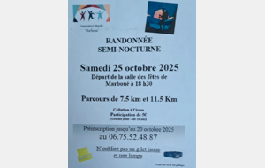 Rando semi-nocturne Marboué