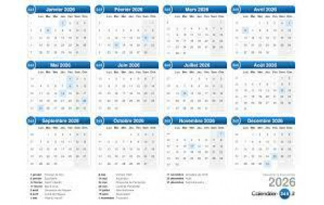 Calendrier départemental 2026